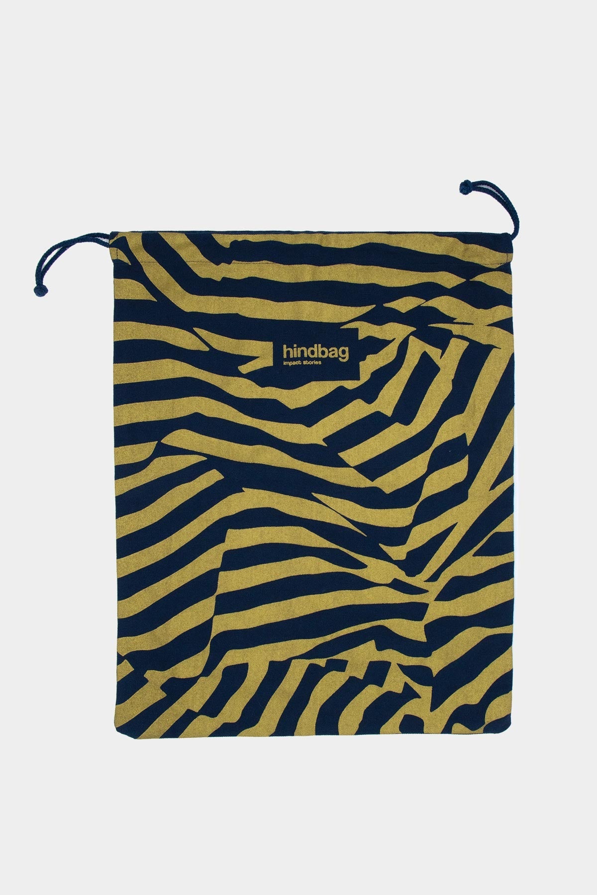 Pochon cadeau Rayure Bleu doré