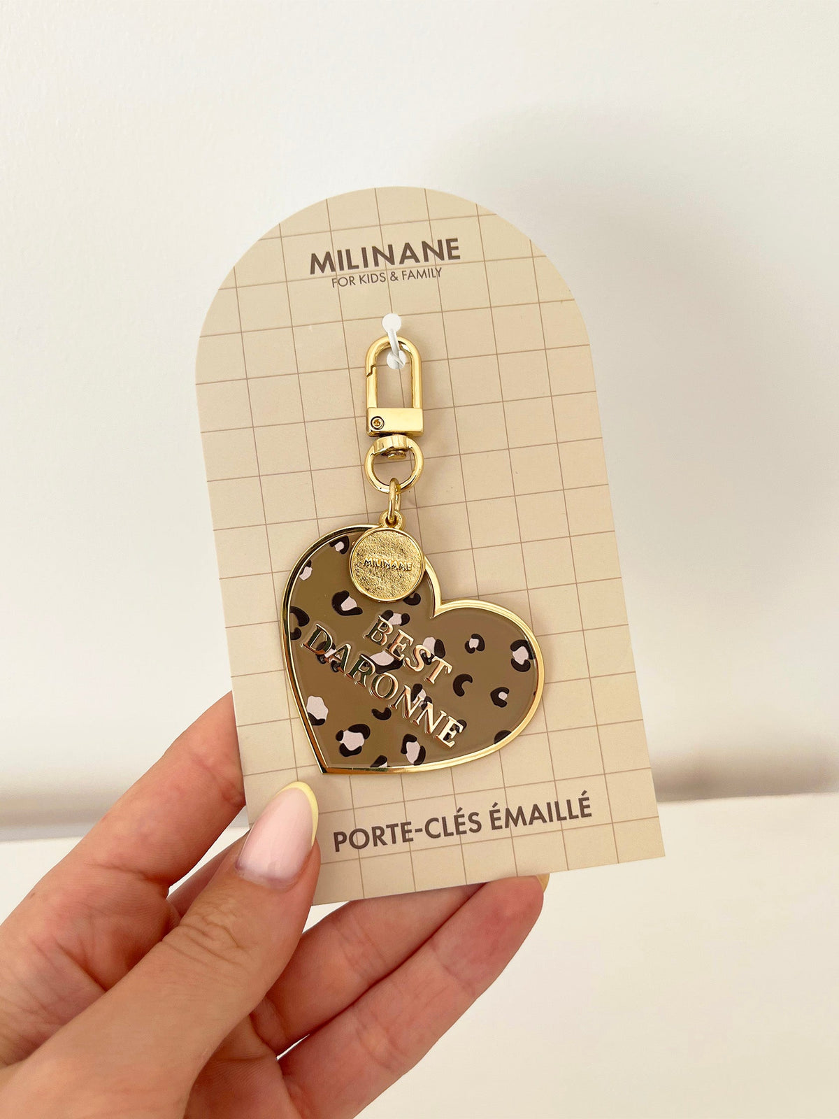Porte-clés charm émaillé - ZOÉ
