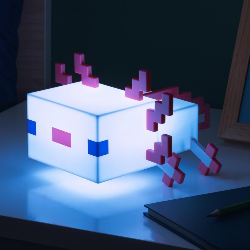 Lámpara de Minecraft - Axolotl