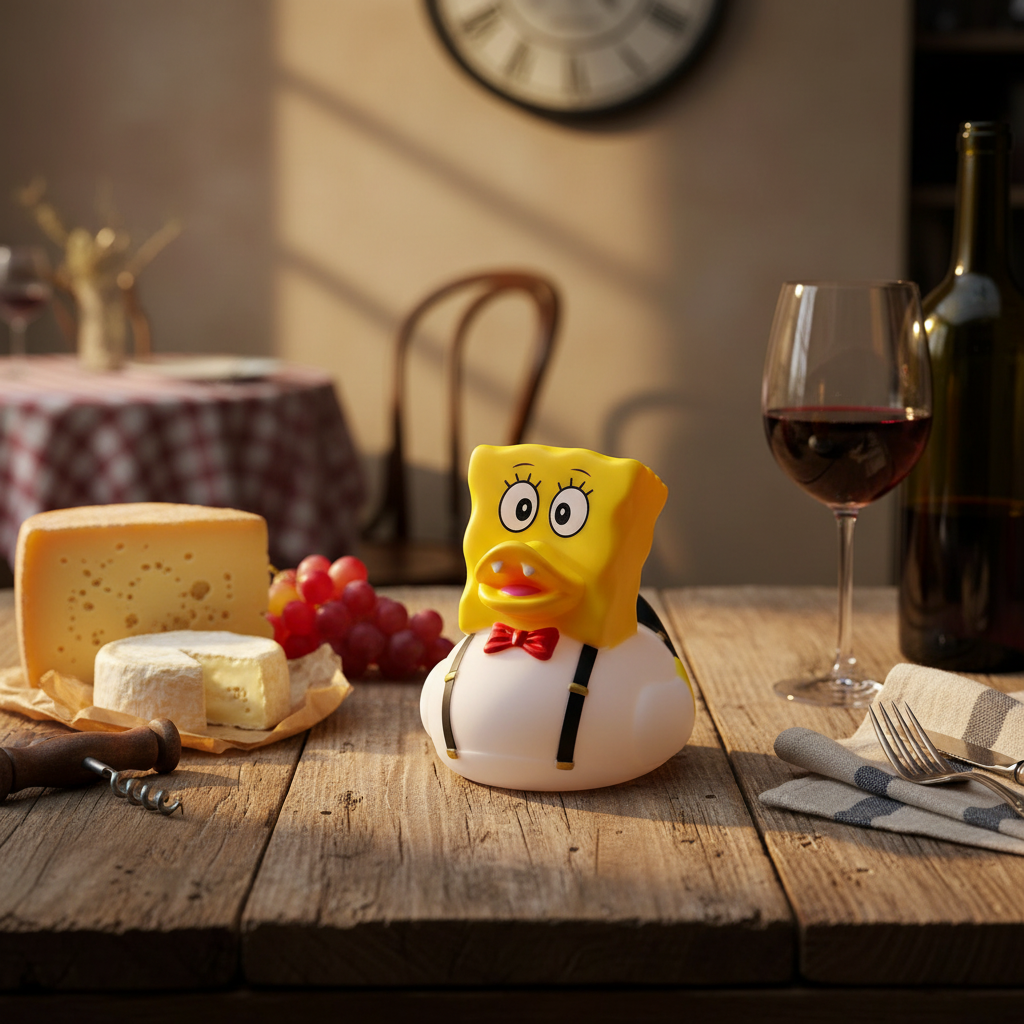 Pato de cabeça Gruyère