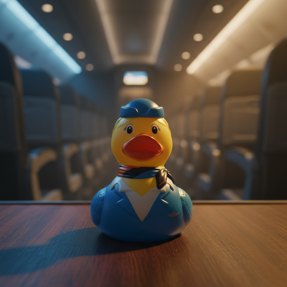 Pato, azafata, rubia