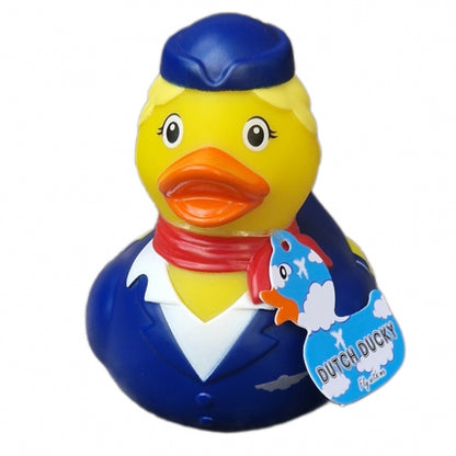 Pato, azafata, rubia