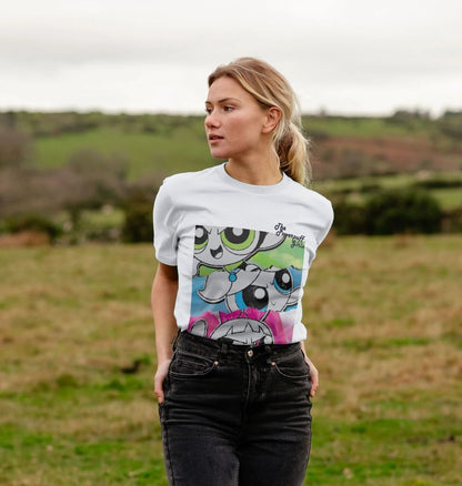 T-shirt adulte Powerpuff Girls affiche vintage