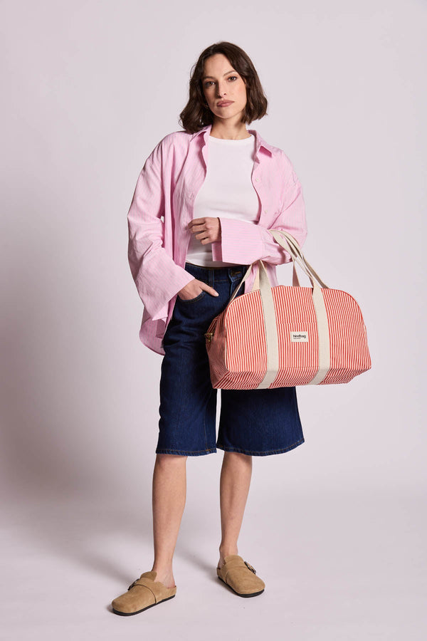 Sac bowling Charlie Rayures rouge