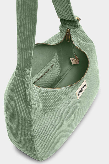 Sac hobo Claire Velours Vert d'eau