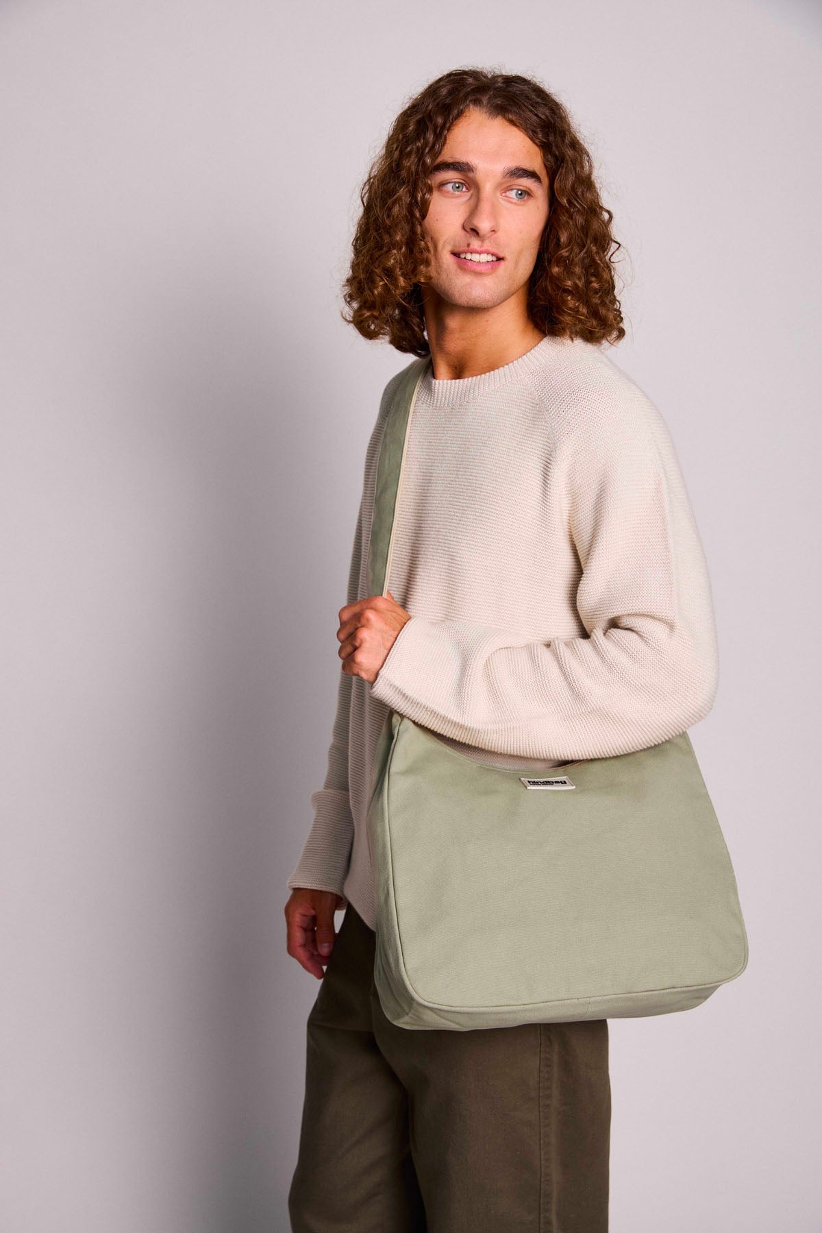 Sac hobo Claire Vert argile