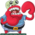 Choking Mr. Krabs フィギュア