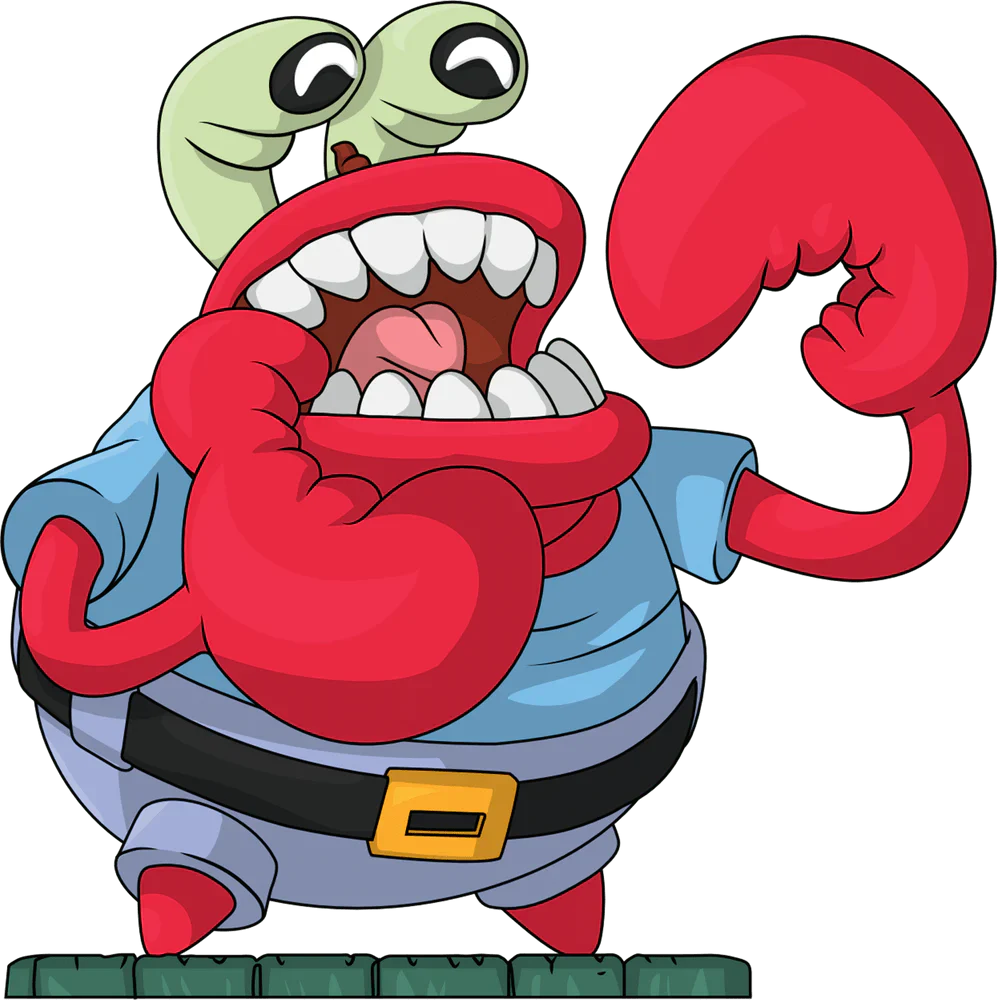 Choking Mr. Krabs