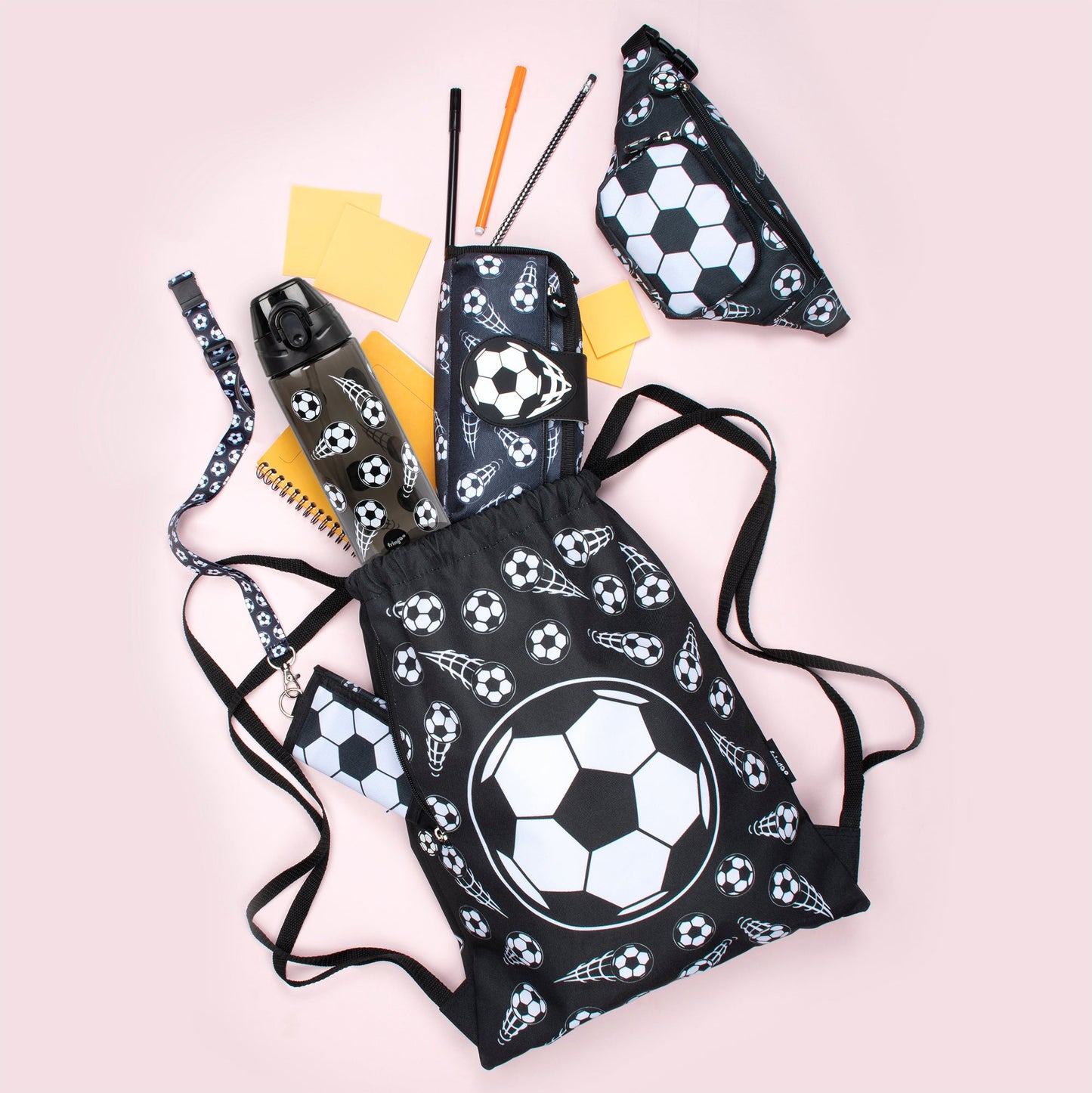 Gourde – Straw – football noir