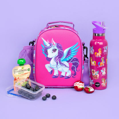 Gourde en acier inoxydable avec paille 600ml – magique licorne