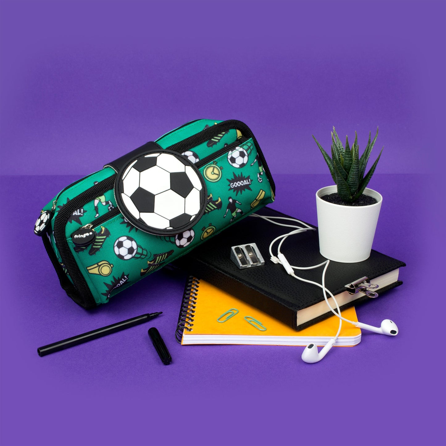 Trousse scolaire – Silicone Patch football