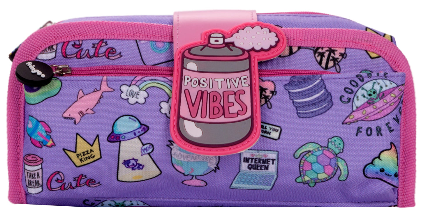 Trousse scolaire – Silicone Patch Positive Vibesl