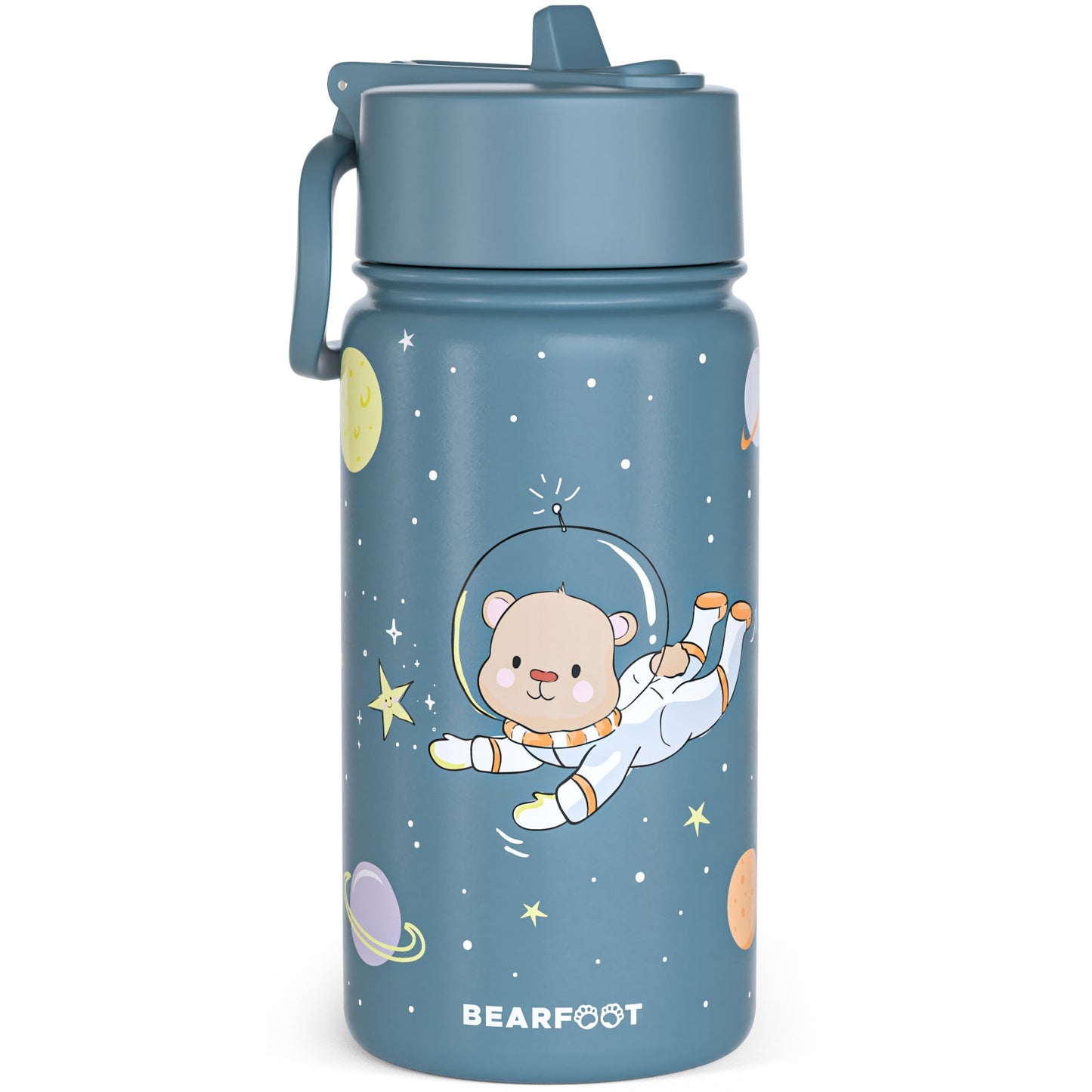 Thermo Kids Water Bottle Stainless Steel - Astro Bear blue