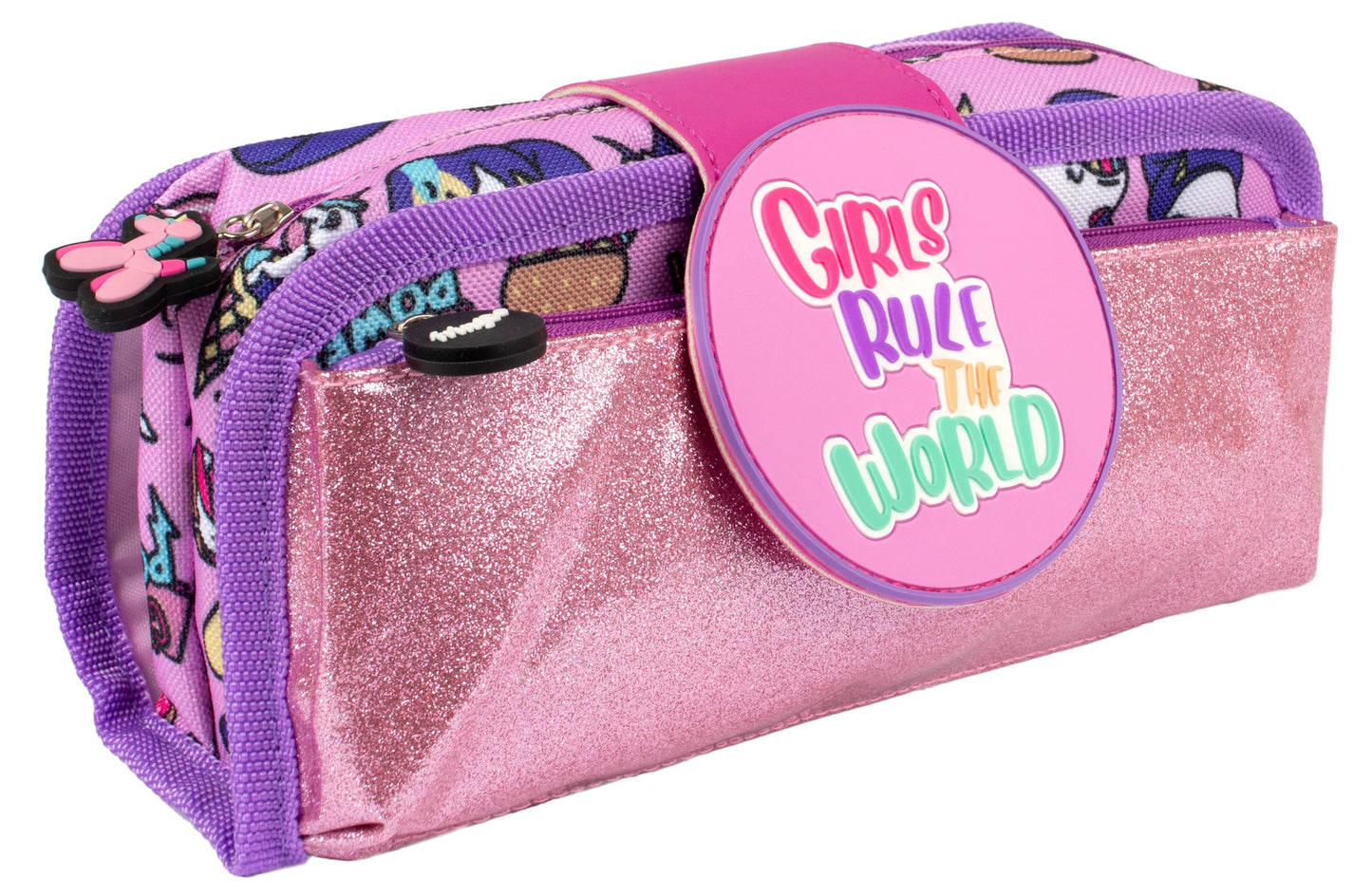 Trousse scolaire avec patch en silicone – Girls Rule