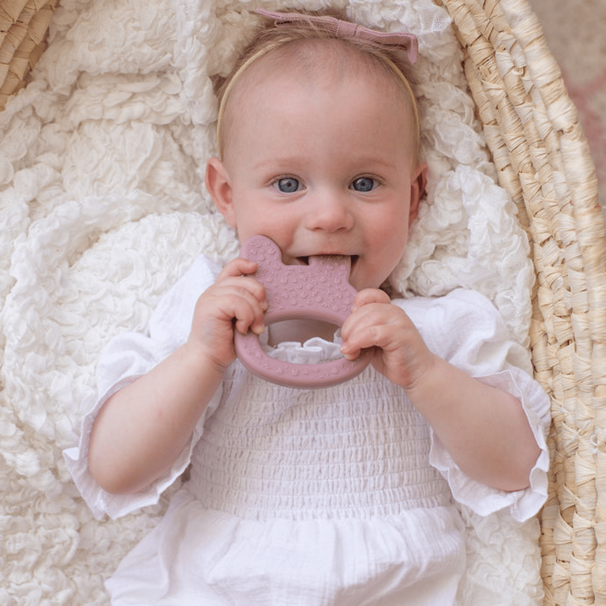 Anneau de Dentition Lapin Dusty Rose