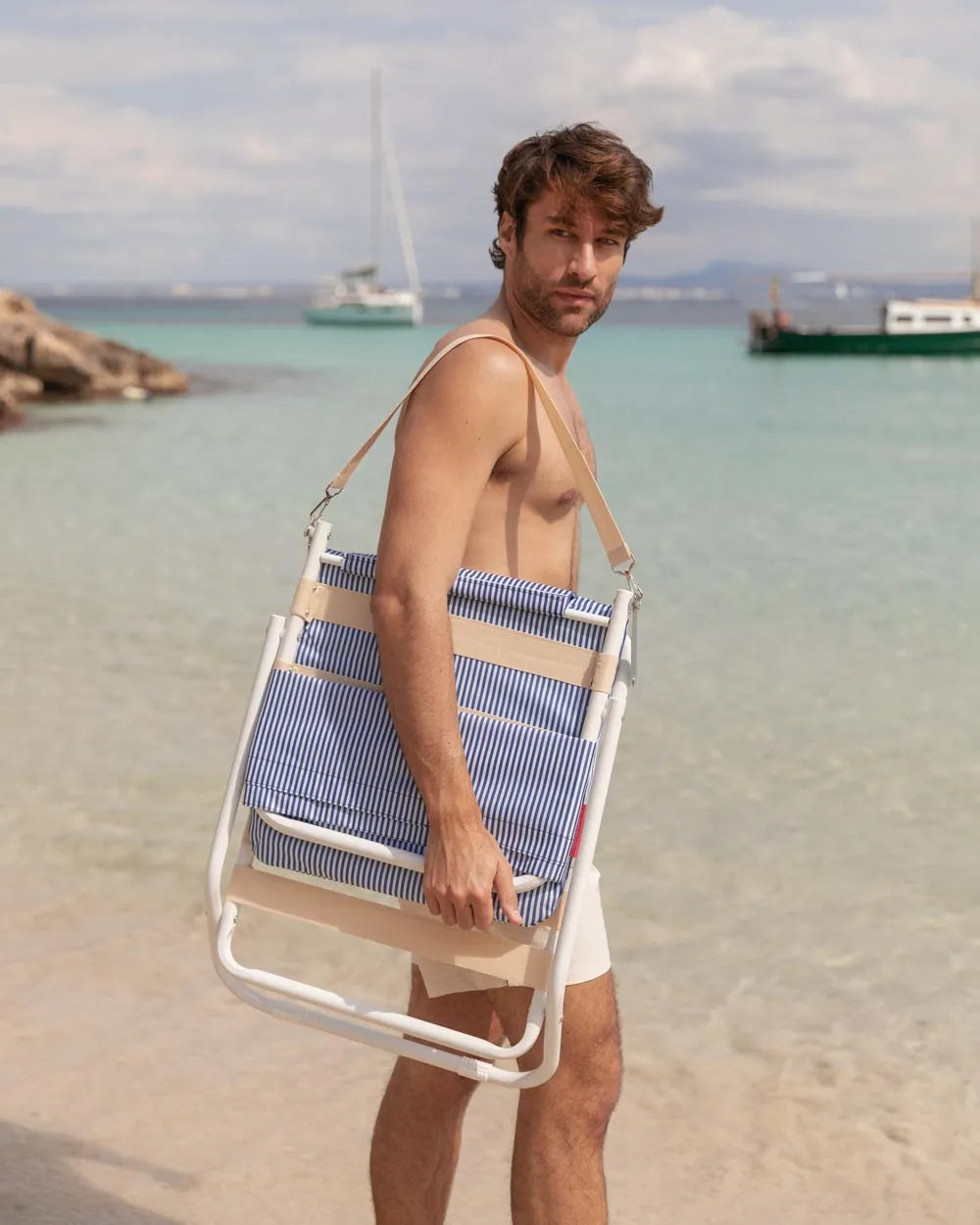 Small blue beach chair - EDEN