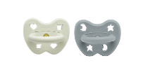 Lot de 2 sucettes symétriques – 3 à 36 mois – HEVEA