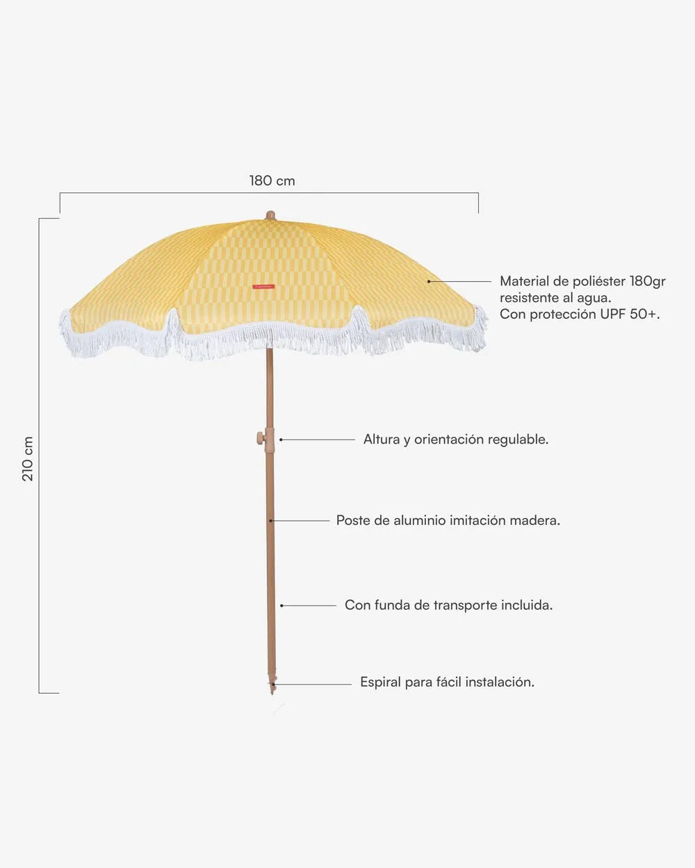 Sombrilla exterior amarilla - CARAMEL
