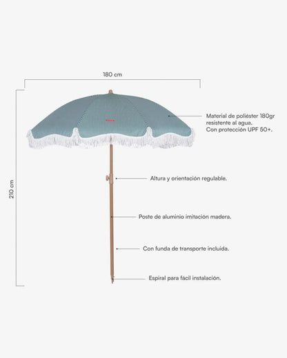 Outdoor green parasol - MARION