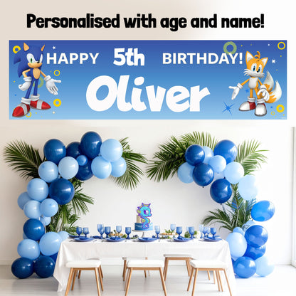Sonic The Hedgehog Birthday Banner