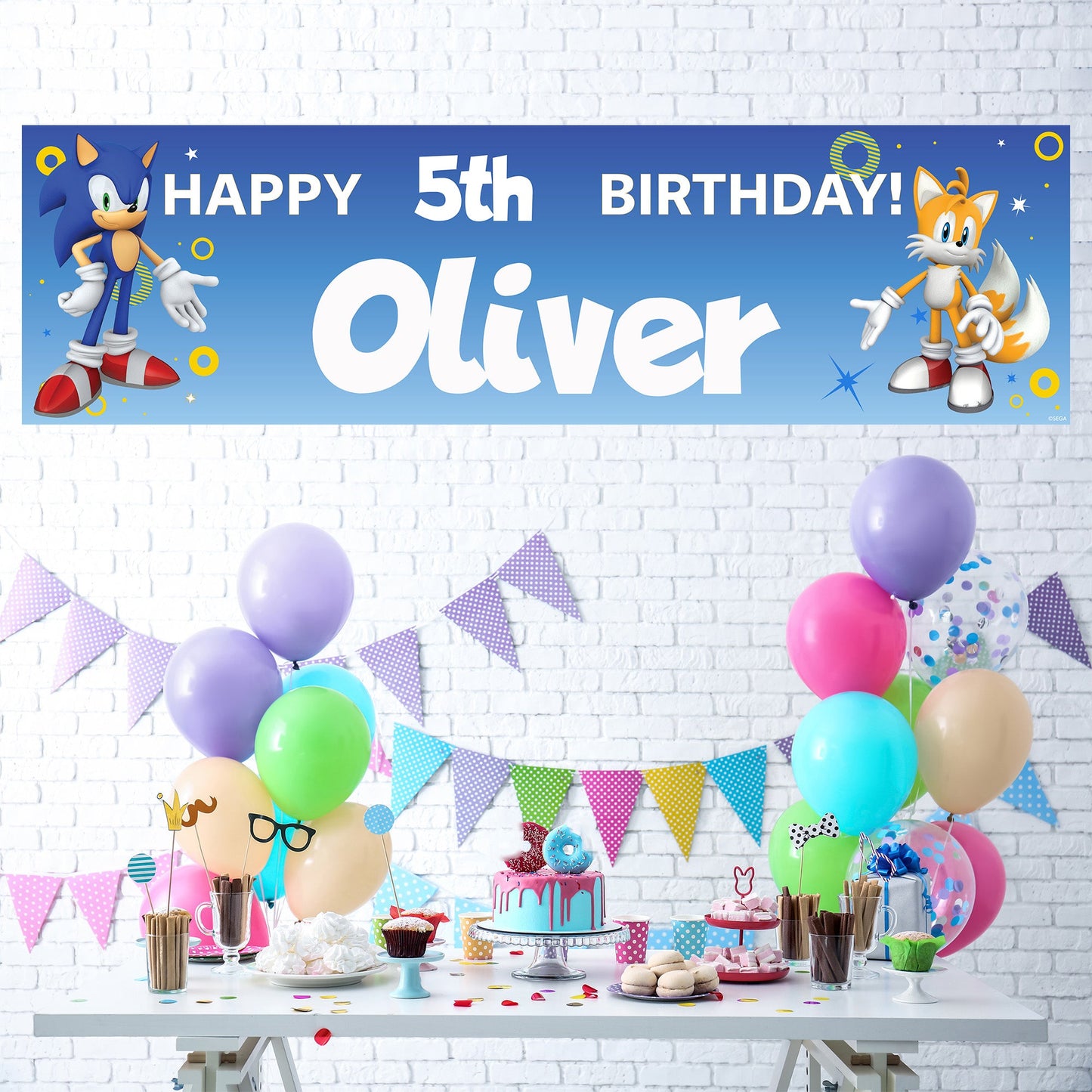 Sonic The Hedgehog Birthday Banner