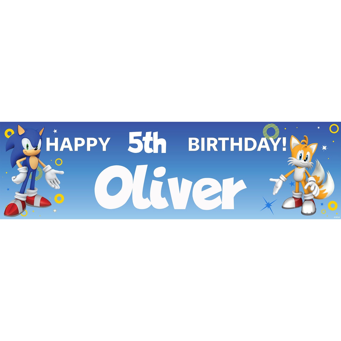 Sonic The Hedgehog Birthday Banner