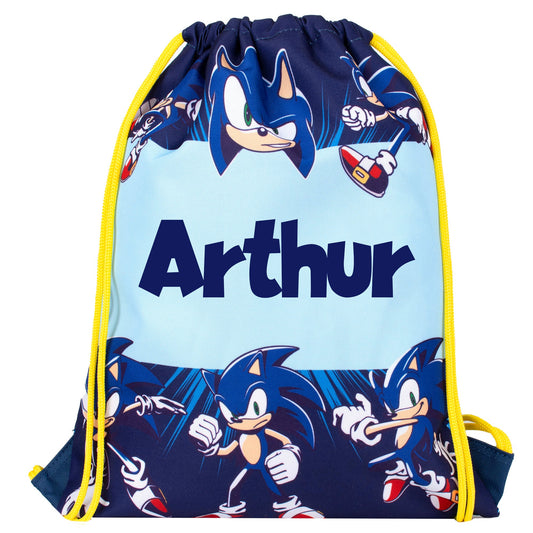 Sac à cordon – Official Sonic the Hedgehog PE sac à cordon, with your child's full name.