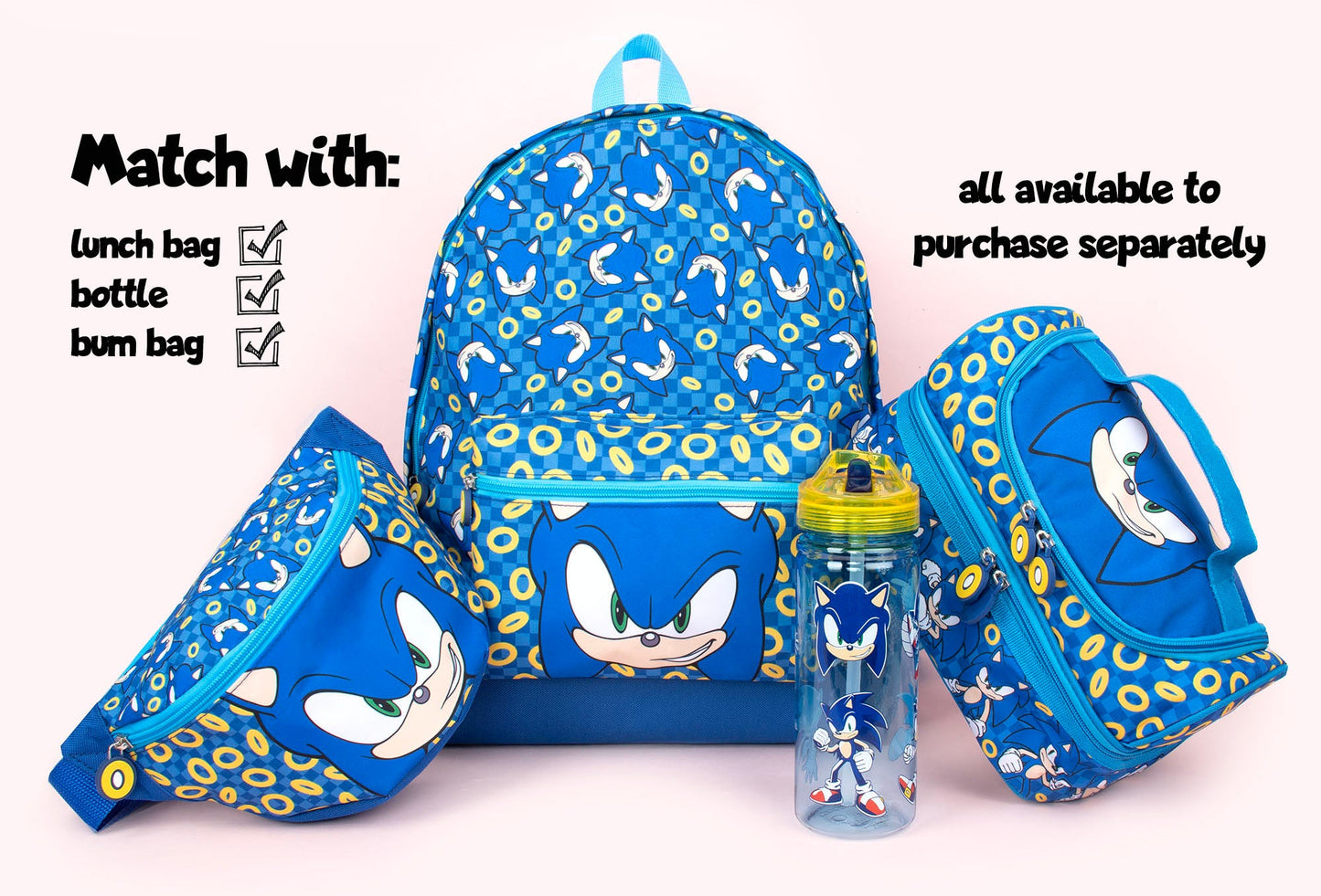 Sac à dos – Sonic the Hedgehog – Official Bag with Your Child's Name