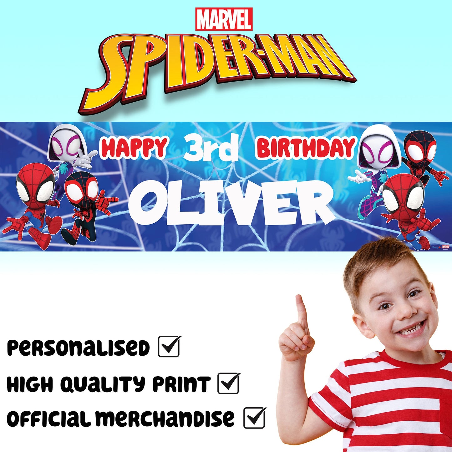 Marvel Spidey Birthday Banner