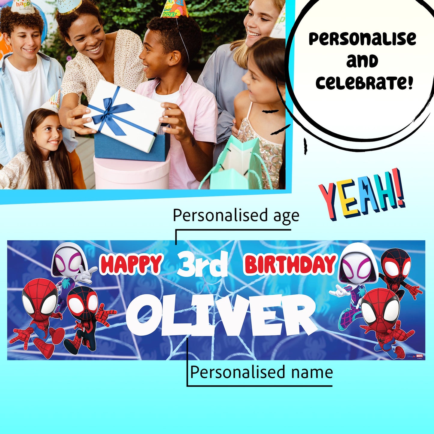 Marvel Spidey Birthday Banner