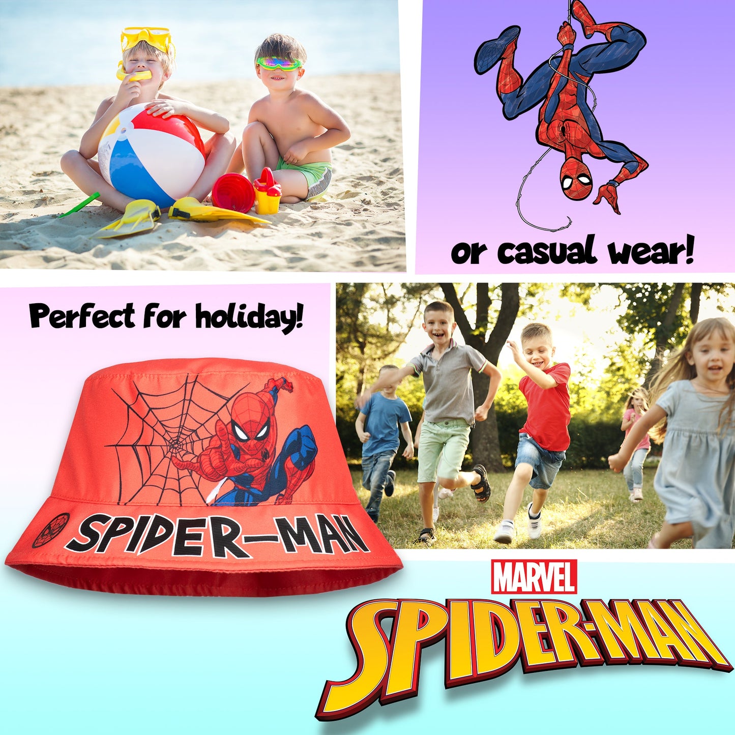 Casquette enfant – Spider-Man rouge Bucket Hat