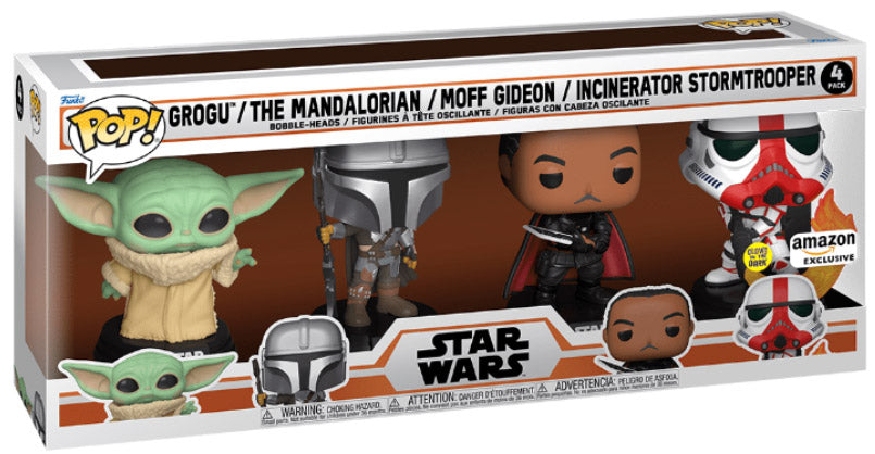 Pack 4 Figurines Star Wars : Mandalorian Holiday