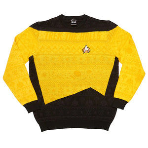Pull de Natal Amarelo Star Trek