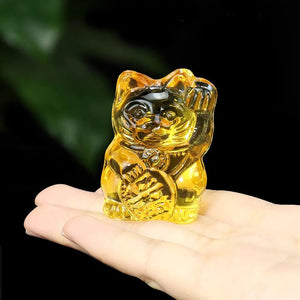 Figurina del gatto giallo fortunato