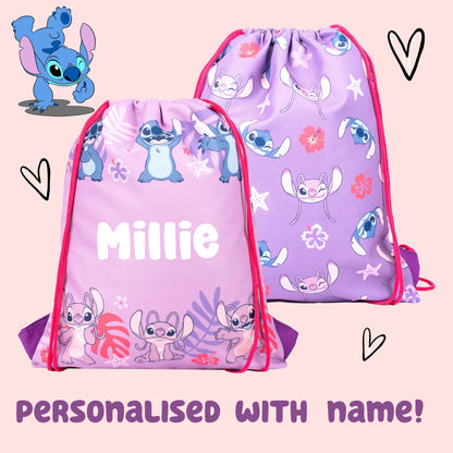 Official Disney Stitch & Angel Sac à cordon | enfant PE Sac