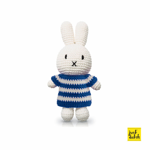 Peluche all'uncinetto Miffy il coniglio - Vestito a righe 