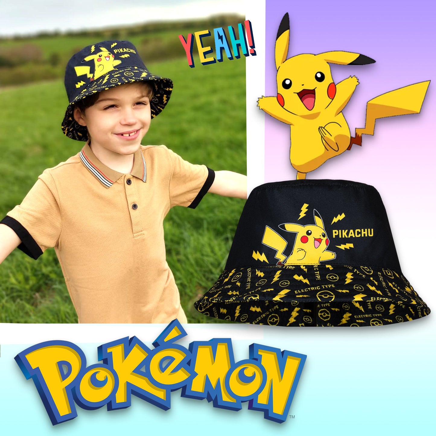 Casquette enfant – Pikachu Bucket Hat