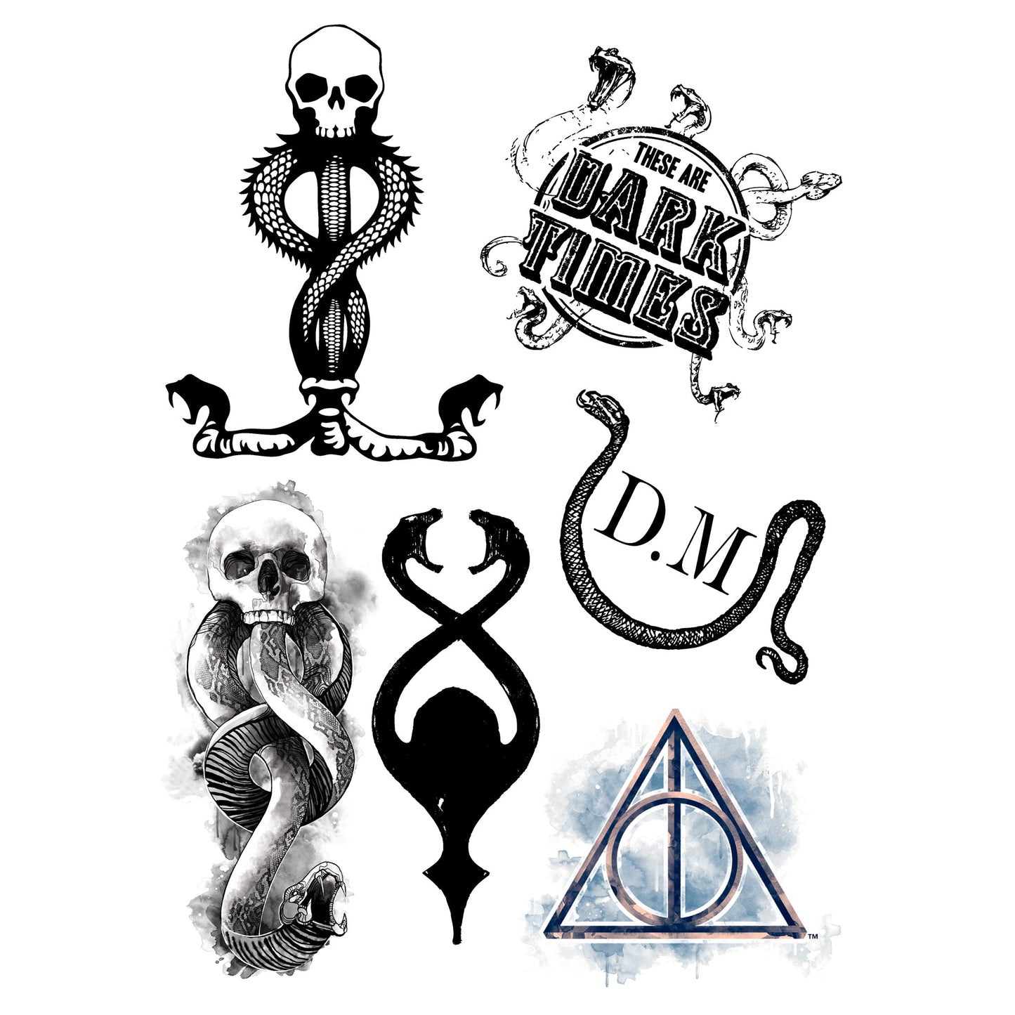 Tatouages temporaires Harry Potter (35 tatouages)