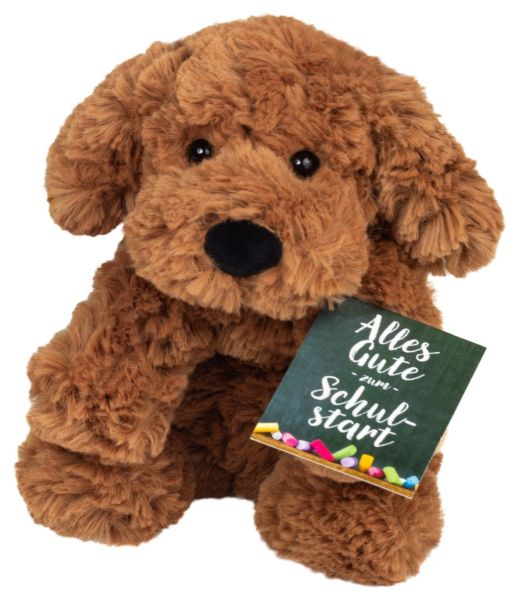 Peluche Chien Rentrée Scolaire Marron – 20 cm
