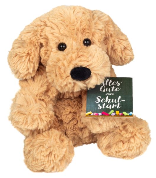 Peluche Chien Rentrée Scolaire Beige – 20 cm