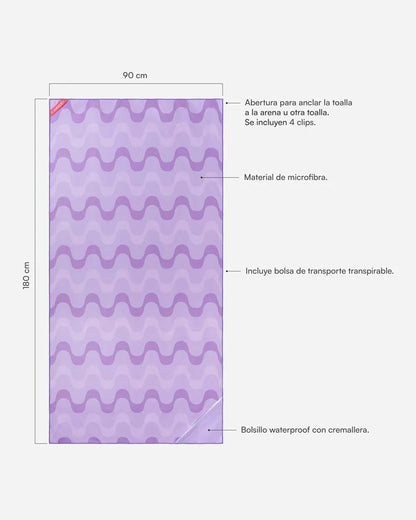 Purple beach towel - AYLA
