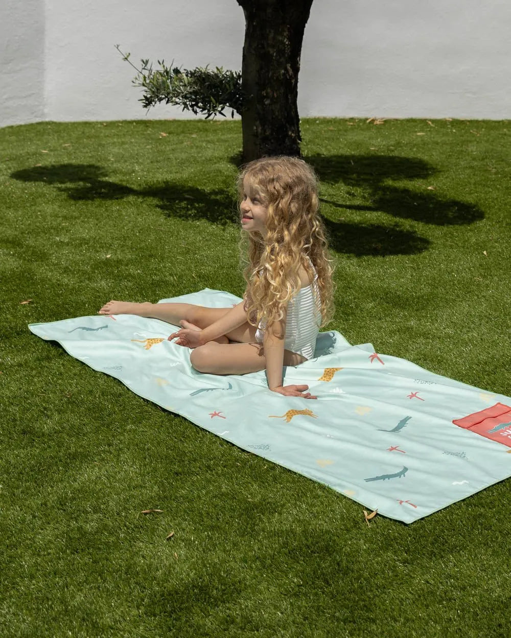 Toalla playa verde infantil - ALAN