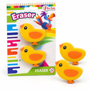 Lot de 2 gommes poussin Toi-Toys, emballage face avant