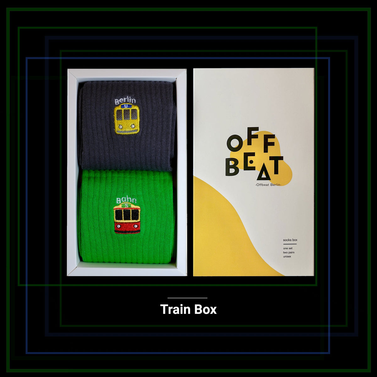 Chaussettes Brodées U-Bahn de Berlin