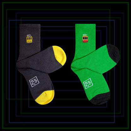 Chaussettes Brodées U-Bahn de Berlin