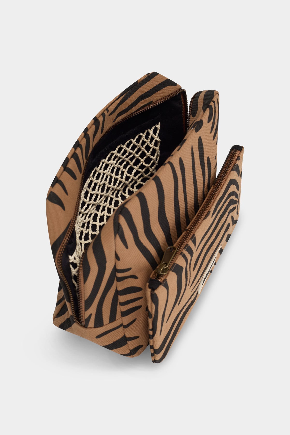 Trousse de toilette XL Alix Zèbre cannelle