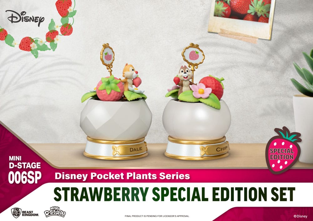 Tic & Tac - Disney Pocket Plants Fraise - Mini D-Stage - Édition Spéciale