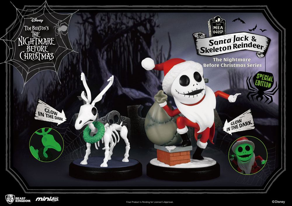 Mini attacco alle uova di Babbo Natale Jack e Renna Scheletro 