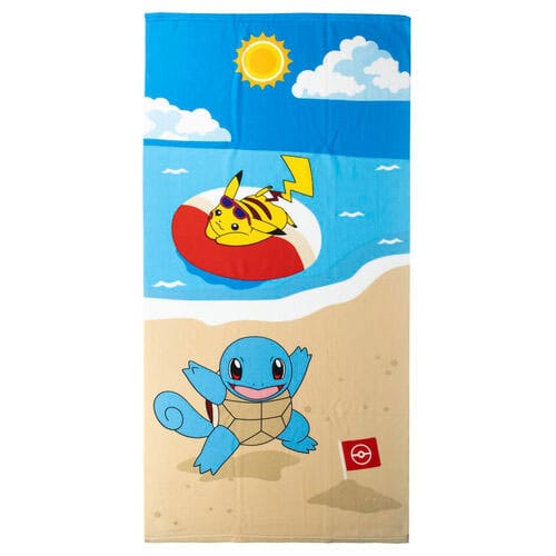 Toalha de Banho Pokémon - Pikachu, Schiggy 