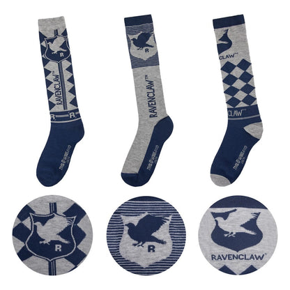 Pack de 3 pares de calcetines de Harry Potter - Ravenclaw 